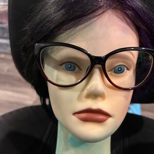 Guess Stylish Black Cat-Eye Glasses frame only